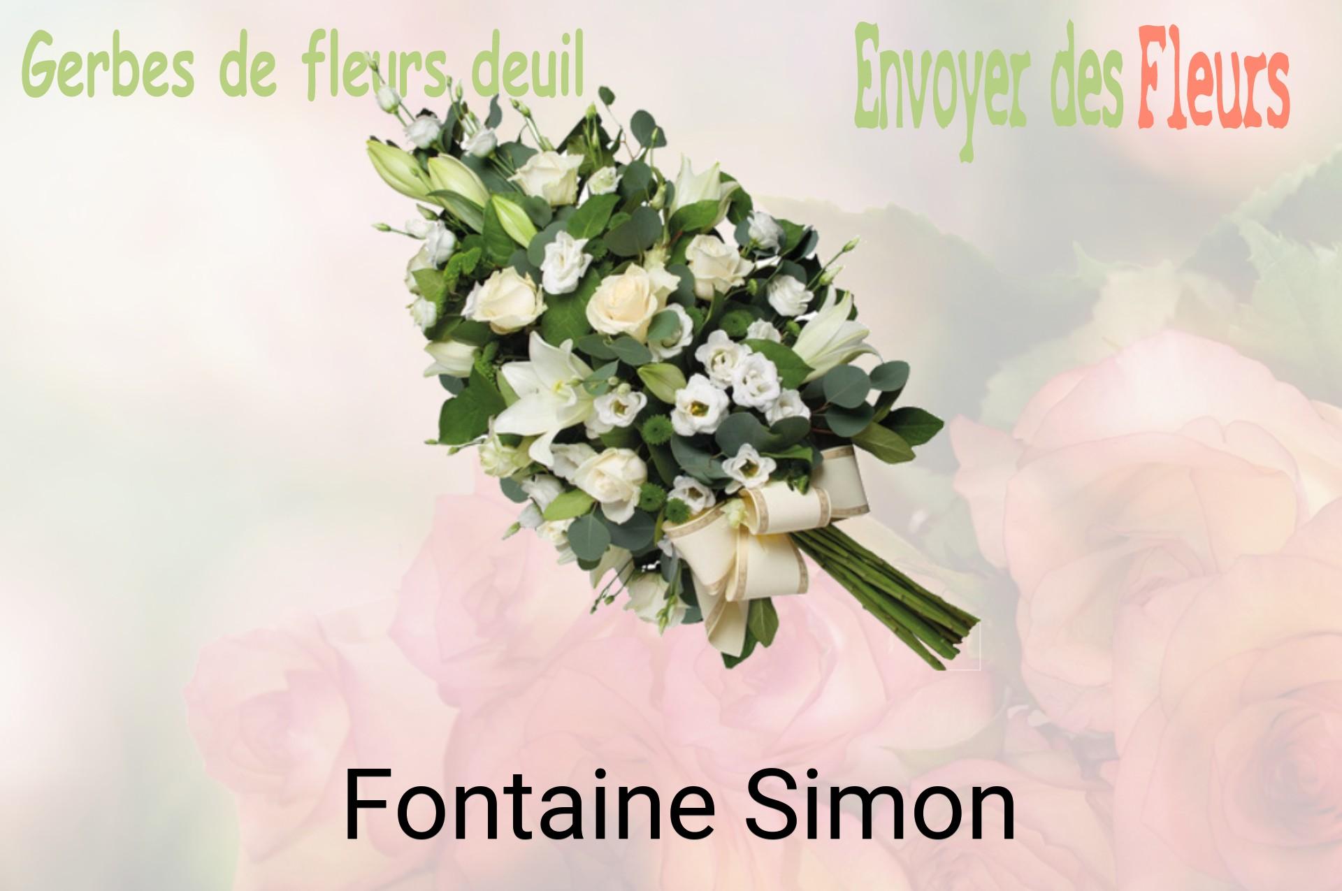 Gerbe de fleurs de deuil livrée à Fontaine-Simon